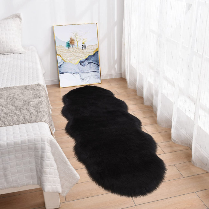 Everly Quinn Faux Fur Solid Color Rug Reviews Wayfair